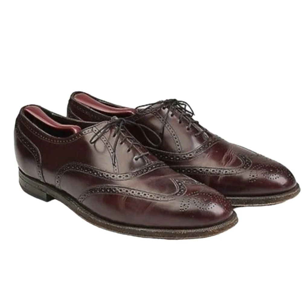 Allen Edmonds Mens 01445 Leather Loafer Dress Oxford shoes sz 9.5D